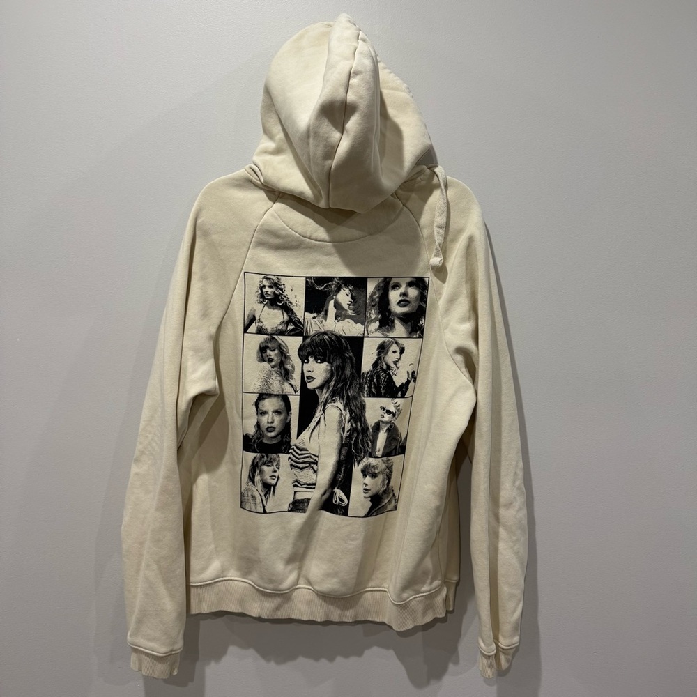Taylor Swift The Eras Tour Size Medium Hoodie Cream - Picture 3 of 5